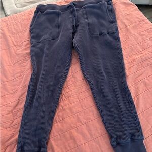 J crew Blue and pink waffle knit Jogger Pants